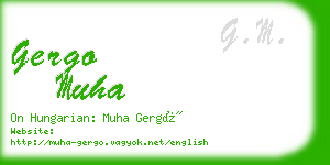 gergo muha business card